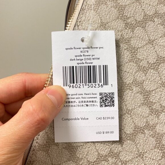 Kate Spade Flower Medium Zip Wristlet in Rose + Convertible Wristlet in Beige - Picture 8 of 10